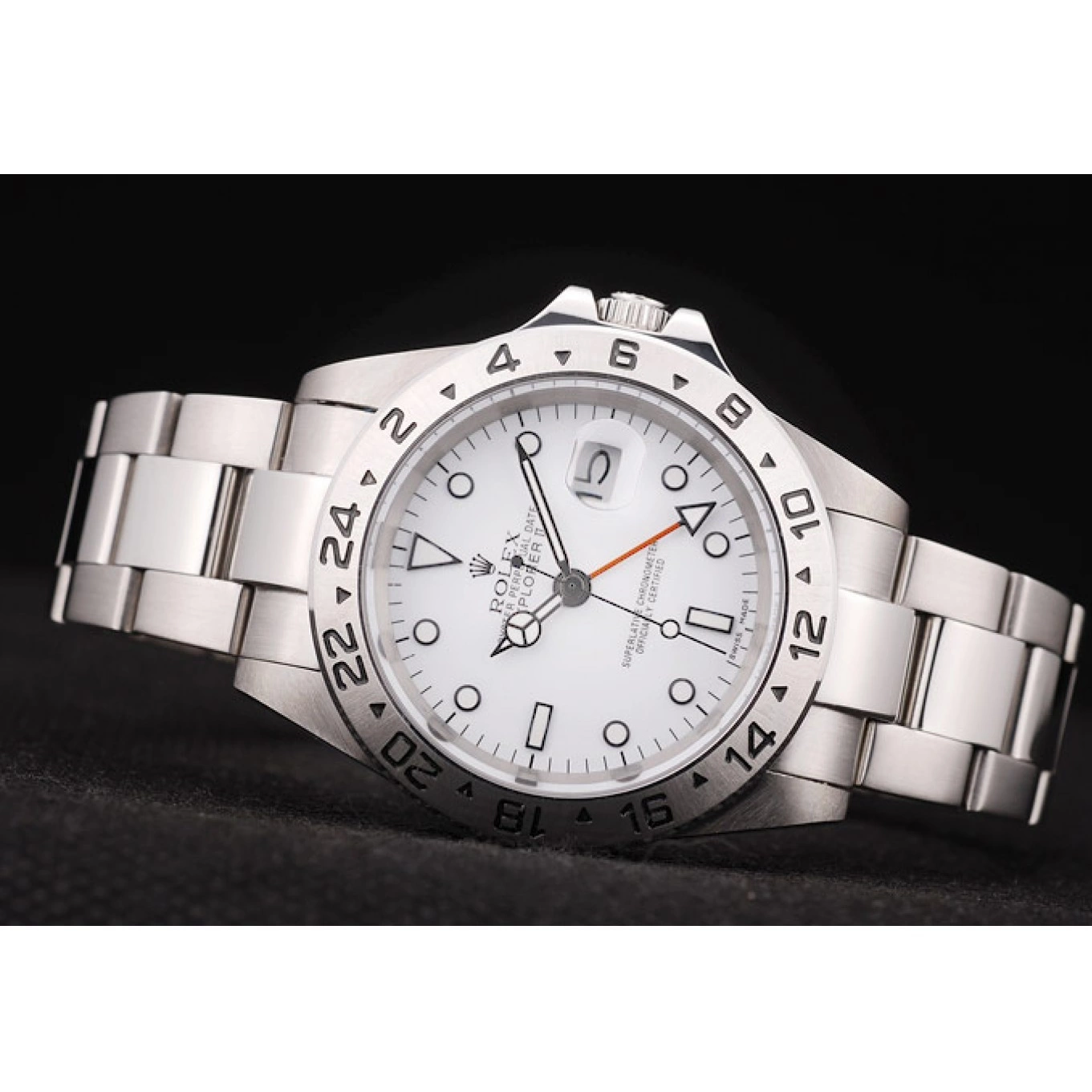 MiroTime 0723 Rolex Explorer Stainless Steel Bezel White Dial